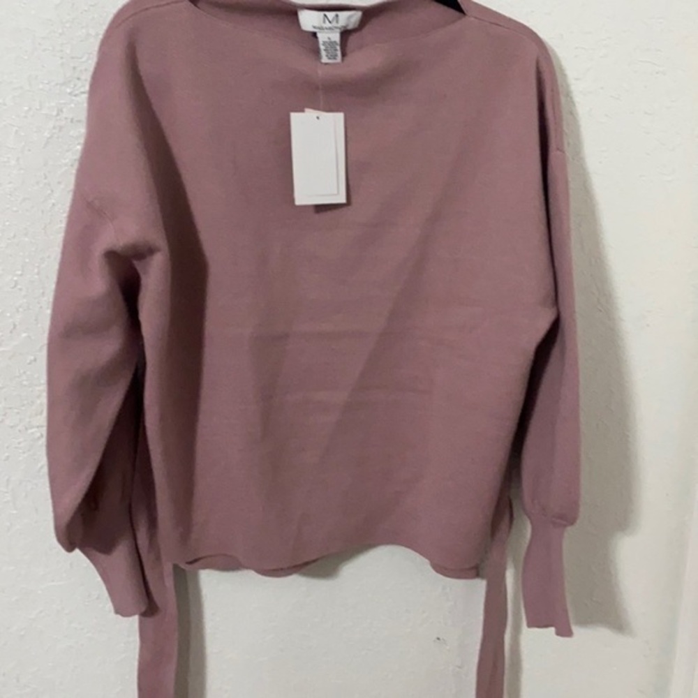 Magaschoni viscose blend mauve sweater